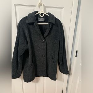 VINTAGE* Bromley collection Wool & mohair coat. Color is black/gray. Size medium